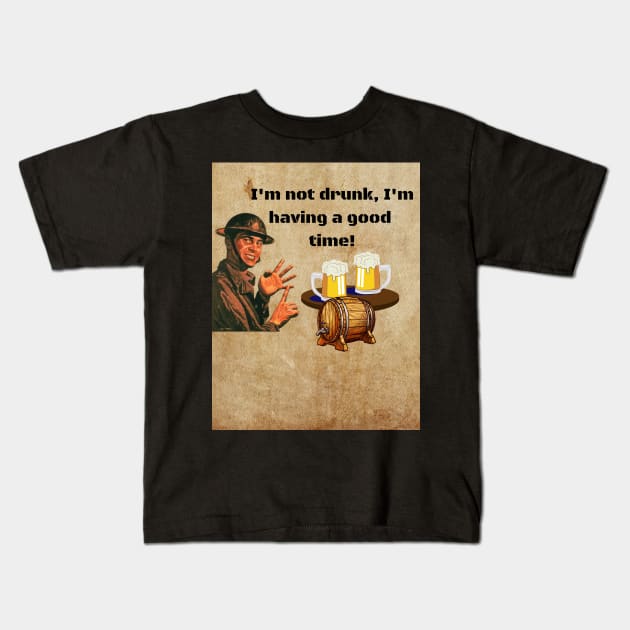 I'm not drunk Kids T-Shirt by meltubs76